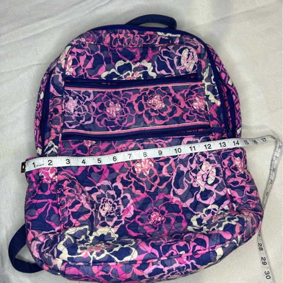 Vera Bradley Large Backpack. Pink and purple floral pattern - Picture 11 of 12